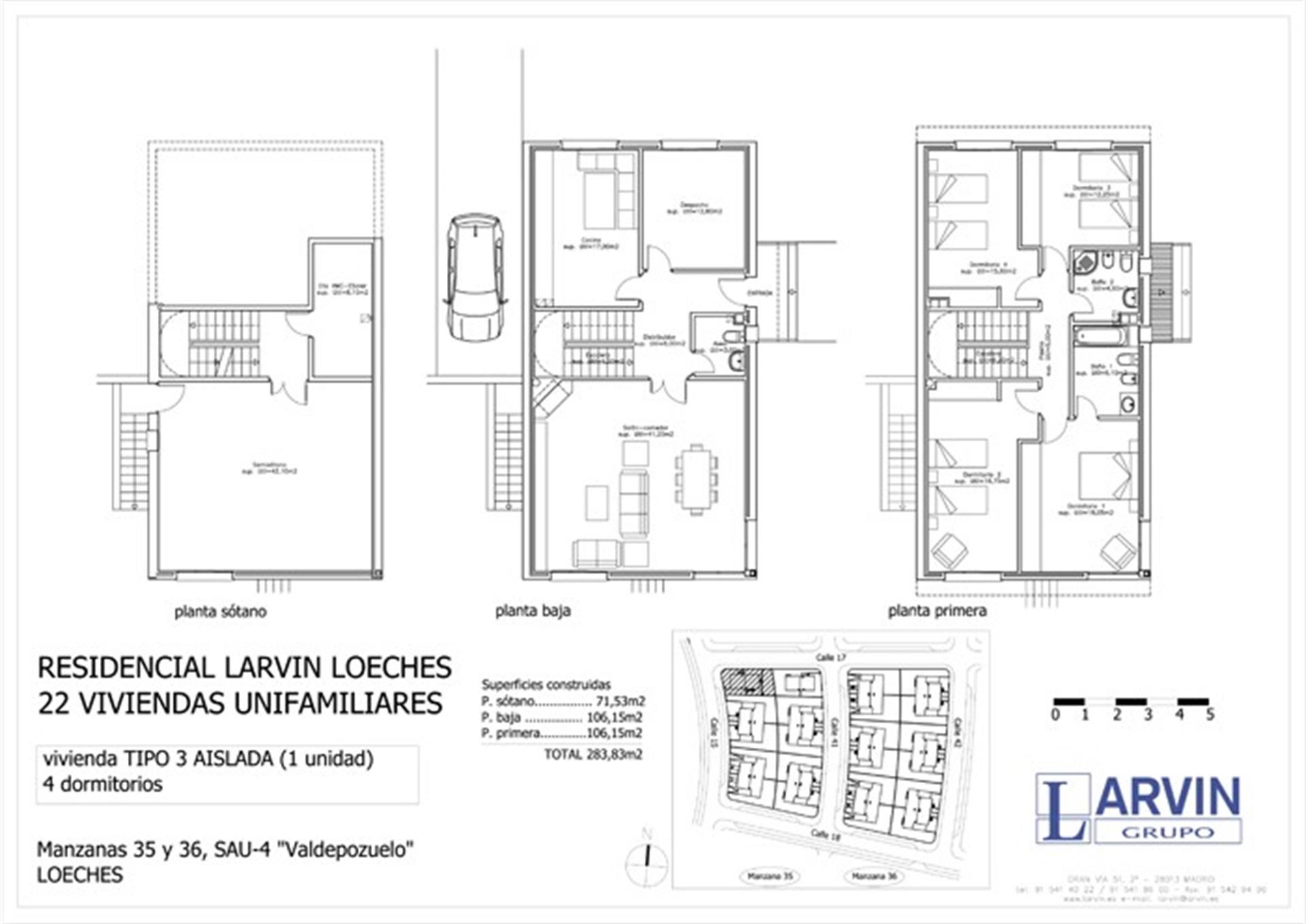 planos residencial larvin loeches